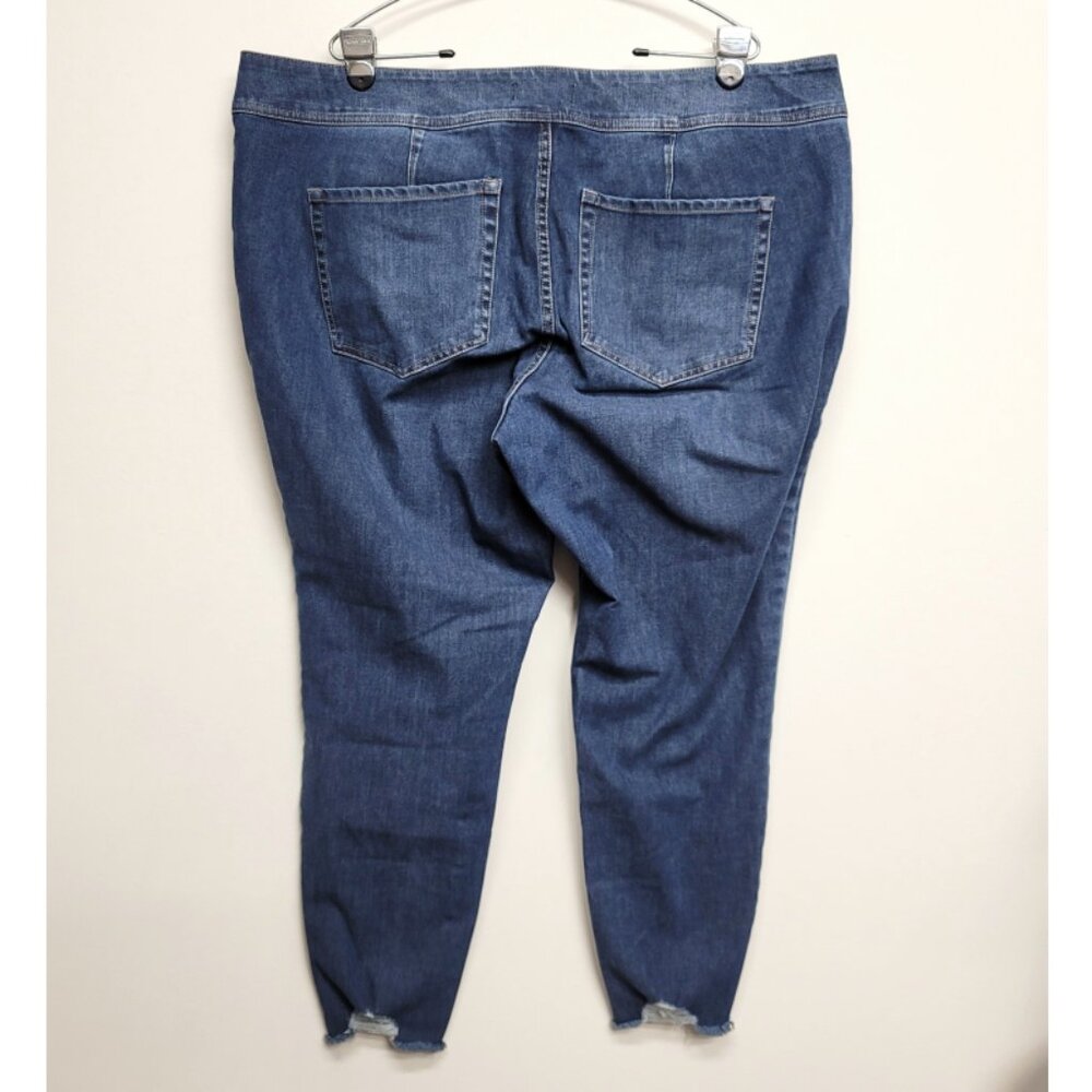 Lane Bryant Flex Magic Waistband Distressed High Rise Jegging Jeans 22 - Picture 4 of 7